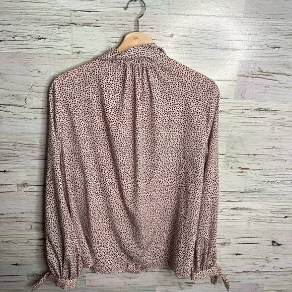 Topshop blouse size 8 button down red - Picture 6 of 9